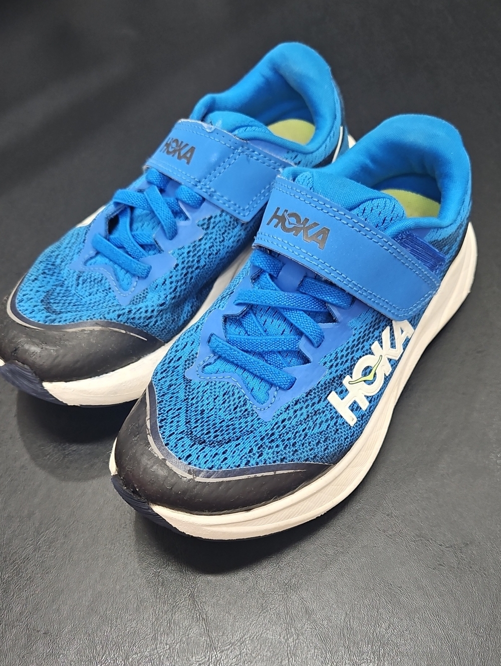 Hoka Kids Electric Blue Velcro Sneakers